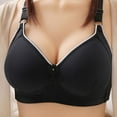 thumbnail image 1 of Lilgiuy Woman's Embroidered Glossy Comfortable Breathable Bra Underwear No Rims for Post-op, 1 of 3