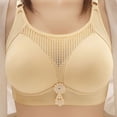 thumbnail image 1 of Lilgiuy Woman's Fashion Plus Size Wire Free Comfortable Push Up Hollow Out Bra Underwear for School College, 1 of 4