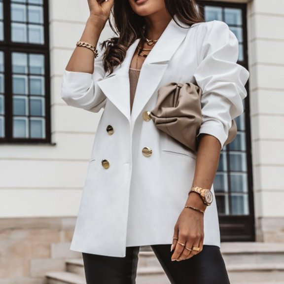 Lilgiuy Women Casua Solidl Long Sleeve Bottons Loose Hoodless Outwear Tops for Leggings