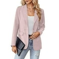 thumbnail image 1 of Lilgiuy Women Casual Comfortable Soild Long Sleeve Tops Jacket Outwear Beige，6（M） Fall Clothes for 2022 Spring Winter, 1 of 5
