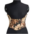 thumbnail image 1 of Lilgiuy Women Casual Eyelet Lace-up Floral Print Fishbone Court Vintage Corset Straps Tank Top Black,4 2022 Fall Winter, 1 of 4