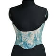 thumbnail image 1 of Lilgiuy Women Casual Eyelet Lace-up Floral Print Fishbone Court Vintage Corset Straps Tank Top Blue,8 Dresses for 2022, 1 of 4