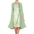 thumbnail image 1 of Lilgiuy Women Casual Floral Print Round Neck Sleeveles Dress Solid Chiffon Two-Piece Set 2022 Fall Winter, 1 of 5