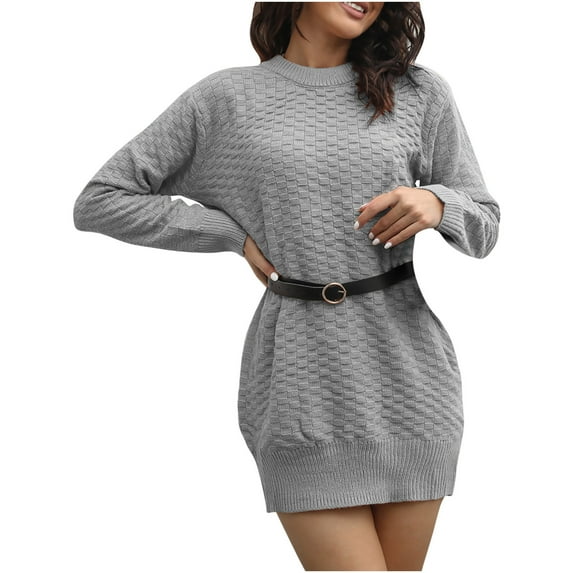 Lilgiuy Women Casual Fold Solid Dress One Shoulder Short Sleeve Dress Gray Fall Dresses for 2022 Spring Winter