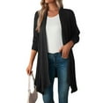 thumbnail image 1 of Lilgiuy Women Casual Jackets Open Front Sleeve Solid Blouse Tops Coat for Tennis Running, 1 of 5