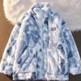 thumbnail image 1 of Lilgiuy Women Casual Pullover Long Sleeve Pocket Blouse Tops Short Tie-Dye Loose Coat for Party Bar Club, 1 of 5