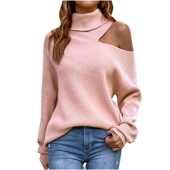 Lilgiuy Women Casual Soild Pullover Long Sleeve Round-Neck Sweater Fall Fashion 2022 Spring Winter