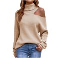 thumbnail image 1 of Lilgiuy Women Casual Soild Pullover Long Sleeve Round-Neck Sweater, 1 of 5
