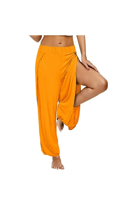 Women Casual Solid Hollow Elastic Waist Workout Sports Pants Trousers for Camping Climbing