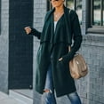 thumbnail image 1 of Lilgiuy Women Casual Solid Sleeve Cardigan Sweater Coat With Pockets for Cold Weather, 1 of 5