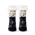 thumbnail image 1 of Lilgiuy Women Christmas Holiday Socks Casual Warm Winter Cozy Slipper Socks Fuzzy Socks with Plus Size and Anti-Slip Bottom, 1 of 2