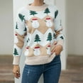 thumbnail image 1 of Lilgiuy Women Christmas Sweater Trendy Snowman Xmas Tree Graphic Oversized Pullover Sweaters Casual Loose Long Sleeve Tops for Outdoor Camping, 1 of 3