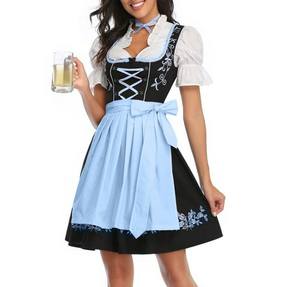 Lilgiuy Women Costume Maidservant Skirt Cosplay Dress Garment Acting Clothes for Carnival Time