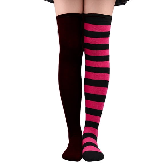 Lilgiuy Women Girls Halloween Thigh High Long Stockings Over Knee Socks Dark Castle Halloween Make Up Ball Stockings for Role Play Festival Party