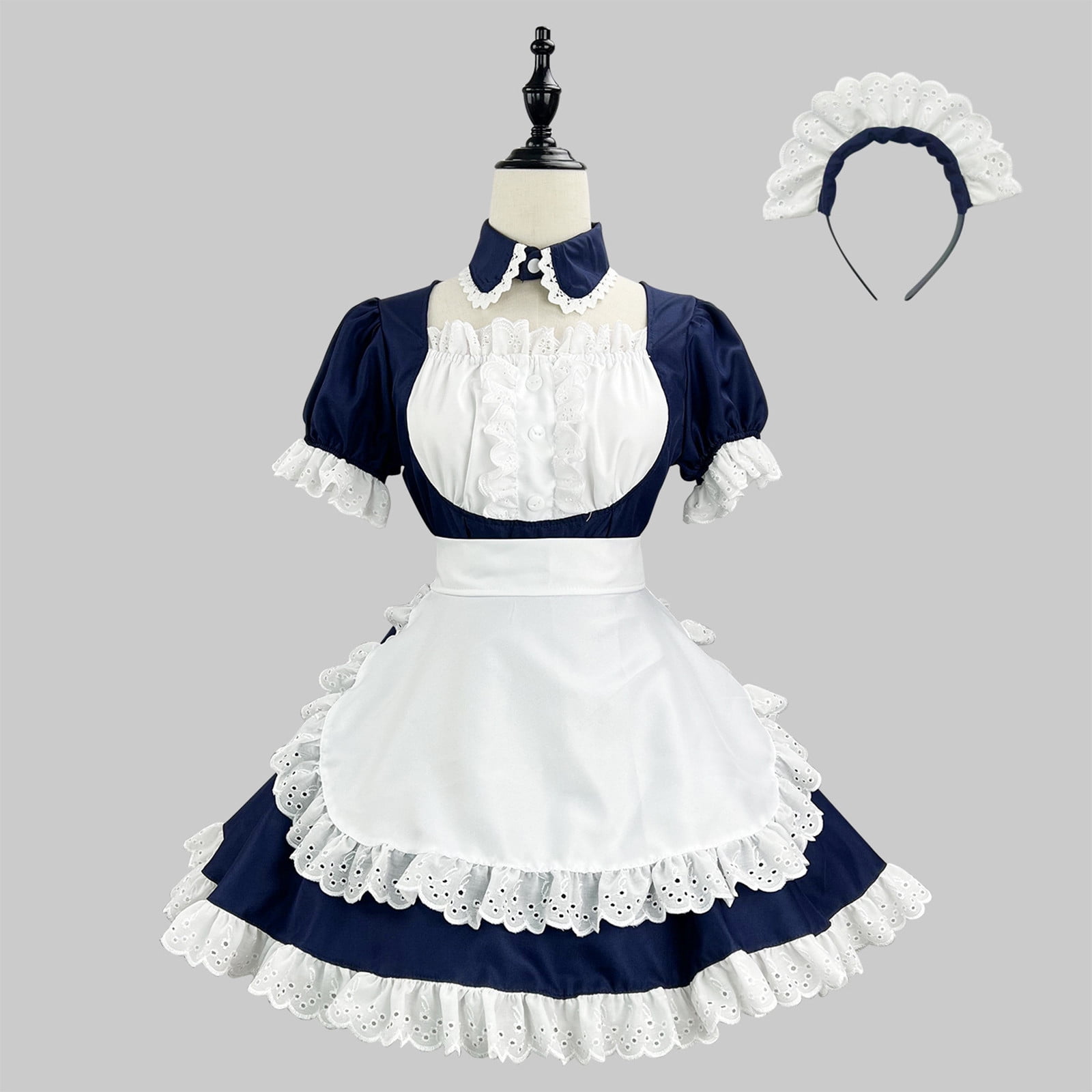 Lilgiuy Women Halloween Maid Cosplay Uniform Animation Show Japanese Outfit  Dress Clothes Restaurant Work Set - Walmart.com