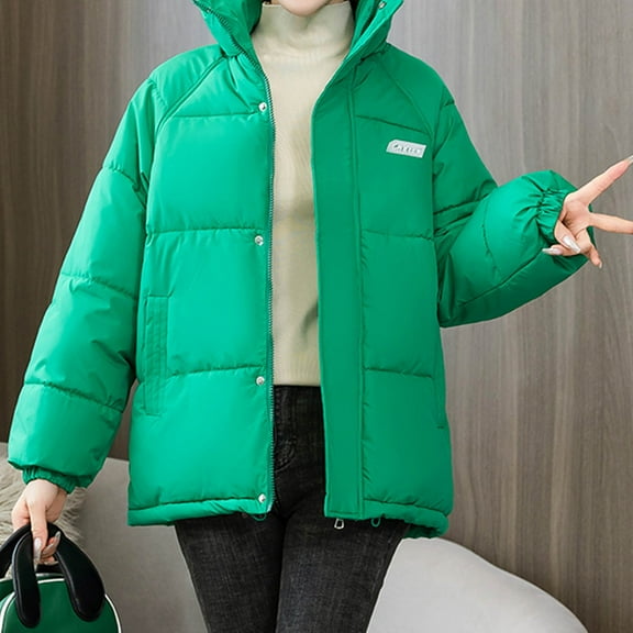 Lilgiuy Women Hoodless Zippers Solid Loose Long Sleeve Bomber Warm Blouse Coat Jackets for Women and Teen Girls
