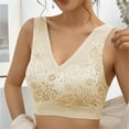thumbnail image 1 of Lilgiuy Women Lace V-neck Wire Free Sports Underwear Yoga Running Bra，Beige，10 Fall Fashion 2022 Spring Winter, 1 of 4