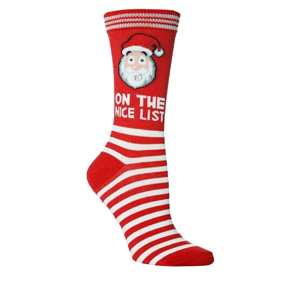 Lilgiuy Women Men Christmas Stockings Cute Santa Claus Snowman Tree Knit Long Stockings for Xmas Party Personalized Decoration Stockings