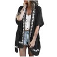 thumbnail image 1 of Lilgiuy Women Print Chiffon Beach Kimono Cardigan Blouse Shawl Loose Top Outwear Fall Clothes for 2022 Spring Winter, 1 of 5