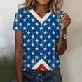 thumbnail image 1 of Lilgiuy Women Running Top Summer Loose Print T-Shirt Round-Neck Short Sleeve Casual Blouse, 1 of 5
