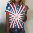 thumbnail image 1 of Lilgiuy Women Running Top Summer Loose Print T-Shirt Round-Neck Short Sleeve Casual Blouse, 1 of 5
