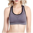 thumbnail image 1 of Lilgiuy Women Seamless Stretch Sport Bra Padded Fitness Tank Tops Workout Gym Yoga Vest，Gray， Winter Dresses for 2022, 1 of 5