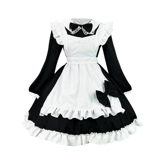 Lilgiuy Women Sweet Maid Cosplay Uniform Animation Show Japanese Outfit Dress Costume Halloween Party Christmas Dress Up