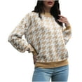 thumbnail image 1 of Lilgiuy Women Thin Sweater Casual Solid Color Loose Fit Pullover Sweater Crewneck Sweater Khaki Dresses for 2022, 1 of 5