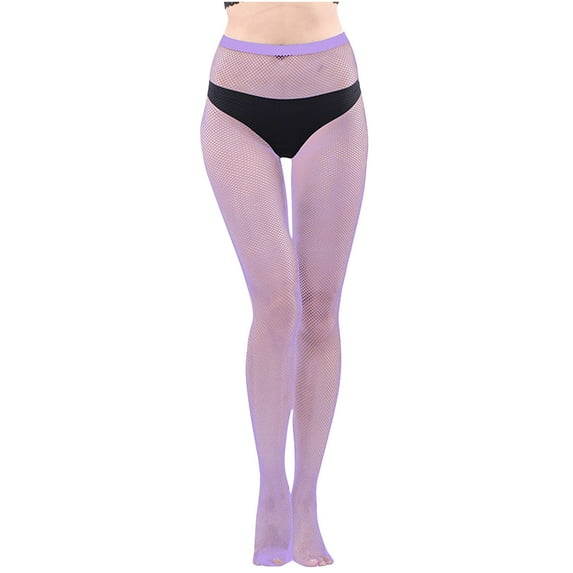 Lilgiuy Women Tights High Waist Fishnet Stockings Thigh High Mesh Pantyhose