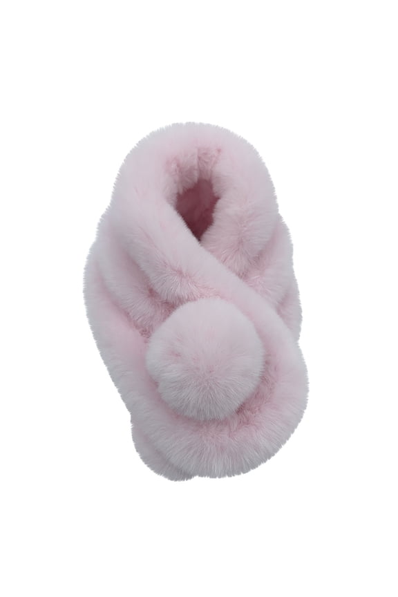 Women Versatile Warm Imitation Three Tube Scarf Winter Thickened Plush Scarf for Work Office Business