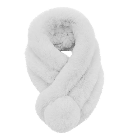 Lilgiuy Women Versatile Warm Imitation Three Tube Scarf Winter Thickened Plush Scarf for Work Office Business