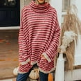 thumbnail image 1 of Lilgiuy Women Winter Casual Solid Color Turtleneck Long Sleeve Knitting Loose Sweater Top Gift for Your Mom Aunt Grandma, 1 of 5