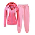 thumbnail image 1 of Lilgiuy Women's 2 Piece Sweatsuit Long Sleeve Zip Up Hoodie Sweatshirt Jogger Sweatpants Tracksuit Workout Outfit for Outdoor Activities, 1 of 5