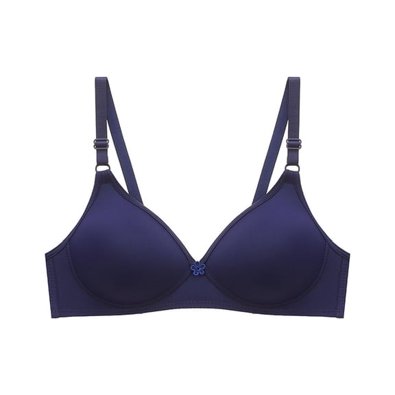 Lilgiuy Women's Bra Soild Wire Free Underwear One-Piece Bra Everyday Small Cup Underwear for Dance Party