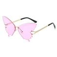 thumbnail image 1 of Lilgiuy Women's Butterfly Sunglasses Summer Fashion Oversize Rimless Hawaiian Sun Protection Glasses Glam Gifts for Her, 1 of 3