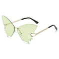 thumbnail image 1 of Lilgiuy Women's Butterfly Sunglasses Summer Fashion Oversize Rimless Hawaiian Sun Protection Glasses Glam Gifts for Her, 1 of 3