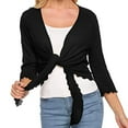 thumbnail image 1 of Lilgiuy Women's Casual Comfortable Solid Color Three-quarter Sleeves Cardigan Winter Fashion 2022, 1 of 5