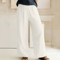 thumbnail image 1 of Lilgiuy Women's Casual Loose Baggy Pockets Pants Fashion Playsuit Trousers Overalls Cotton And Linen Pants Baggy Hippie Pilates Pants, 1 of 5