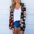 thumbnail image 1 of Lilgiuy Women's Christmas Printed Coat Long Sleeve Cardigan With Pocket Loose Casual Blouse Tops Black ，10（XL） Winter Clothes for 2022, 1 of 4