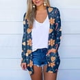 thumbnail image 1 of Lilgiuy Women's Christmas Printed Coat Long Sleeve Cardigan With Pocket Loose Casual Blouse Tops Navy，8（L） Winter Fashion 2022, 1 of 4