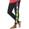 thumbnail image 1 of Lilgiuy Women's Easter Yoga Pants Trendy Easter Rabbit Graphic Full Length Workout Running Legging High Waist Sports Gym Activewear(Black,S), 1 of 4