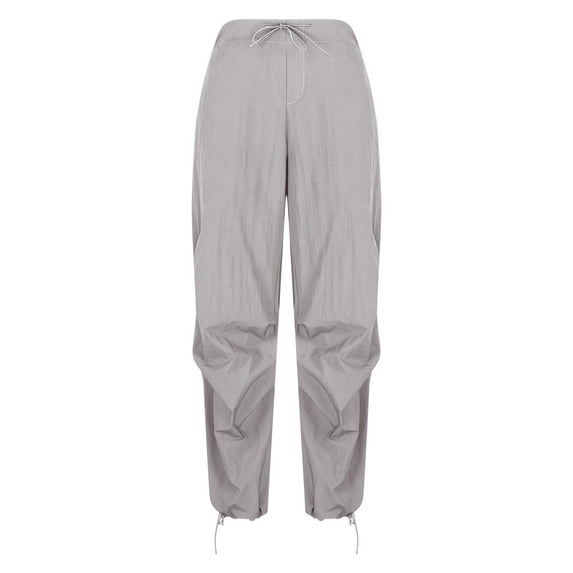 Lilgiuy Women's Fashion Cropped Pants, Sports Casual Pants, Solid Color Loose Fitting Pants for Biker Camping Fishing