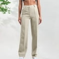 thumbnail image 1 of Lilgiuy Women's Fashion High Waist Wide Leg Pants Solid Color Versatile Casual Suit Pants Slacks for Business, 1 of 5