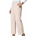 thumbnail image 1 of Lilgiuy Women's Fashion High Waist Wide Leg Pants Solid Color Versatile Casual Suit Pants for Beach Party Vacation, 1 of 4