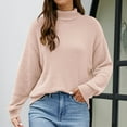 thumbnail image 1 of Lilgiuy Women's Fashion Long Sleeves Round-Neck Loose Pullover Tops Blouse Knitted Sweater for Cold Weather, 1 of 5