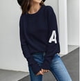 thumbnail image 1 of Lilgiuy Women's Fashion Long Sleeves Round-Neck Loose Pullover Tops Blouse Knitted Sweater for Work Office Business, 1 of 4