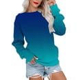 thumbnail image 1 of Lilgiuy Women's Fashion Printed Loose T-shirt Long Sleeves Blouse Round Neck Casual Tops Sweatshirt Hoodies Trendy Slim Fit, 1 of 5