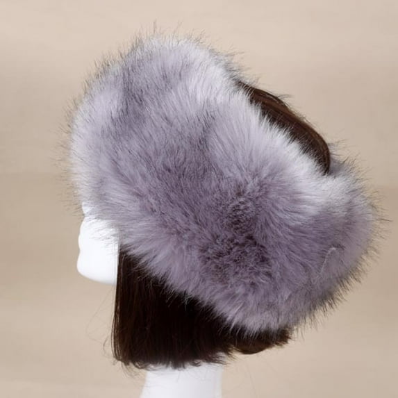 Lilgiuy Women's Faux Fur Hats Fluffy Furry Hat 2023 New Style Beret Hat Cover Round Hollow Out Top Party Autumn Winter Protection Cap