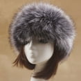 thumbnail image 1 of Lilgiuy Women's Faux Fur Headwraps Hats Ear Cover Spring Autumn Protection Hat Casual Winter Warm Furry Annulus Caps, 1 of 3