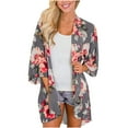 thumbnail image 1 of Lilgiuy Women's Flowy Kimono Cardigan Open Front Dress Printed Chiffon Blouse Loose Tops 2022 Fall Winter, 1 of 5